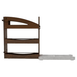 5" Craftsman Base Cabinet Pullout Organizer with Black Accents for 9" Base Cabinets, Dark Brown Alt 6 - Image