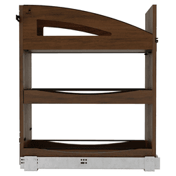 8" Craftsman Base Cabinet Pullout Organizer with Black Accents for 12" Base Cabinets, Dark Brown Alt 1 - Image