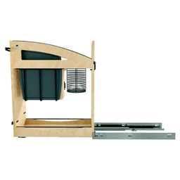 8" Craftsman Knife Block Pullout Organizer with Black Accents for 12" Base Cabinets, Light Brown Alt 6 - Image