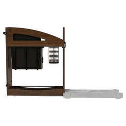 5" Craftsman Knife Block Pullout Organizer with Black Accents for 9" Base Cabinets, Dark Brown Alt 4 - Image