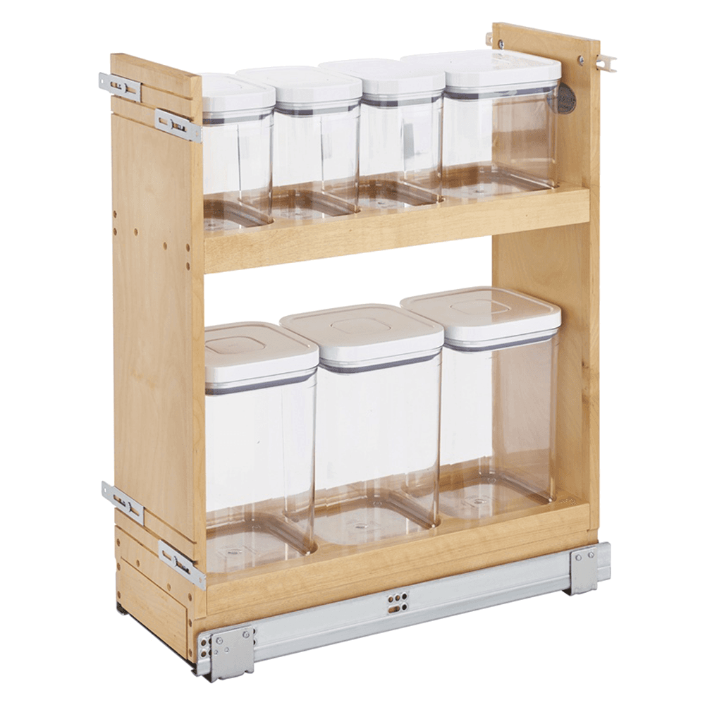 8-3/4" Pullout Organizer with BLUMOTION Soft-Closing Sink and Base Accessories, Wood - Main Image