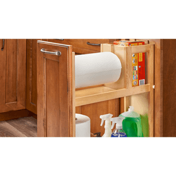 8-3/4" x 2-Shelf Paper Towel Pullout Organizer with BlueMotion Soft-closing, Maple - Alt Image 3
