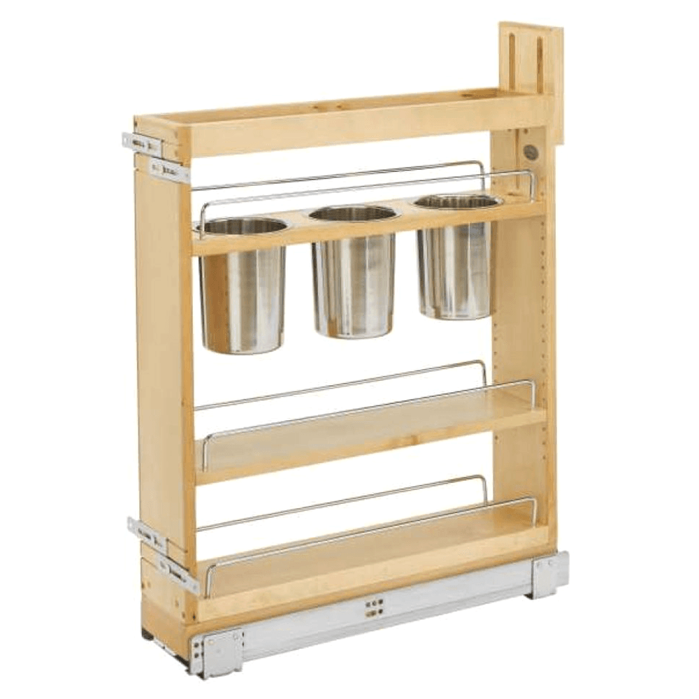 6" Pullout Organizer with BLUMOTION Soft-Closing, Wood - Main Image