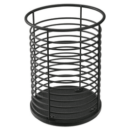 5" Craftsman Utensil Pullout Organizer with Black Accents for 9" Base Cabinets, Light Brown Alt 6 - Image