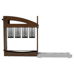 5" Craftsman Utensil Pullout Organizer with Black Accents for 9" Base Cabinets, Dark Brown Alt 5 - Image