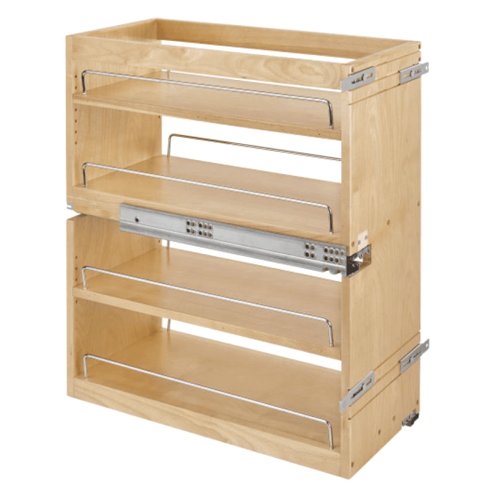 10-1/2" 3-Shelf Side/Bottom Mount Pullout Organizer with BLUMOTION Soft-Closing, Semi-gloss - Main Image