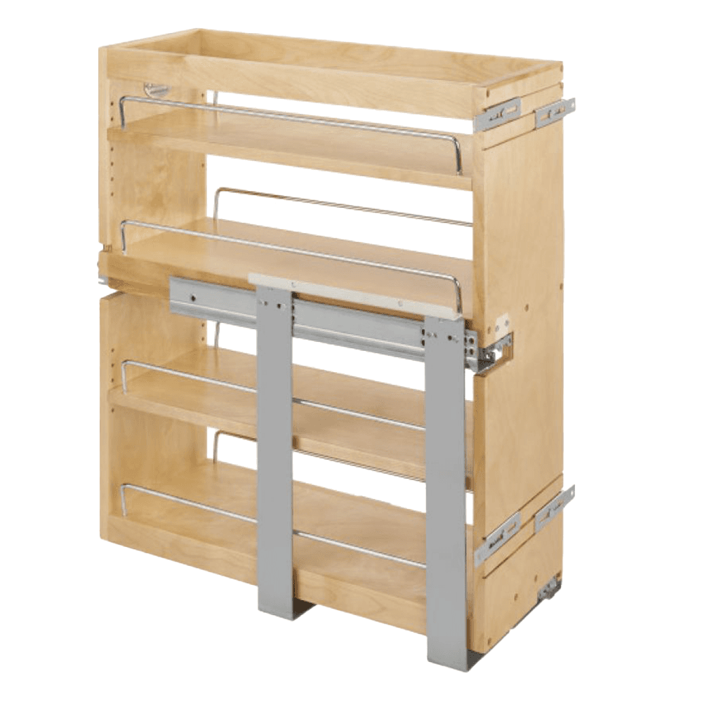 9-1/4" 3-Shelf Side/Bottom Mount Pullout Organizer with BLUMOTION Soft-Closing, Semi-gloss - Main Image
