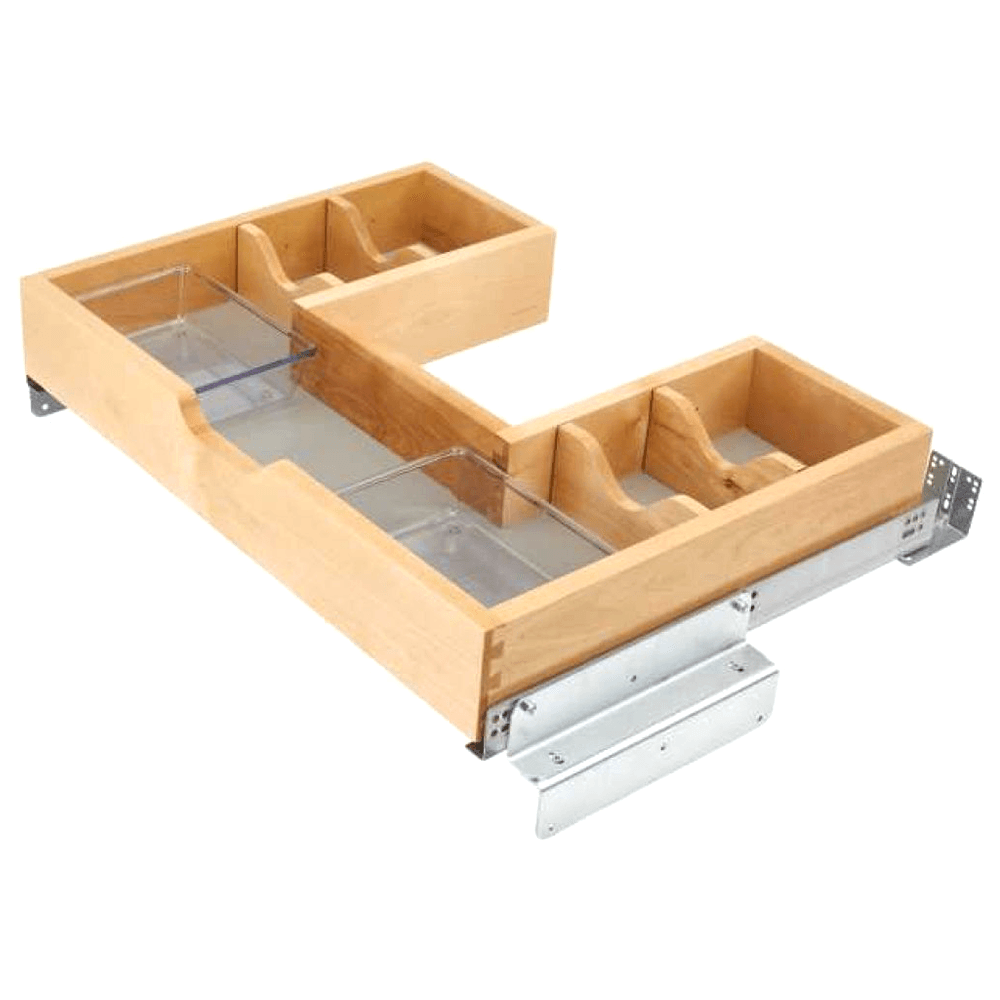 27-1/2" U-Vanity Pullout Organizer with BLUMOTION Soft-Closing, Wood - Main Image