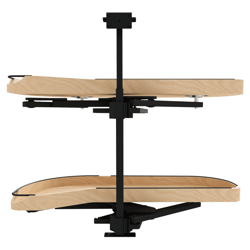 12" Two-Tier Craftsman Collection Girasolo with Soft-Close/Black Accents for Left Opening/Blind Right Corner Cabinet, Light Brown Alt 2 - Image