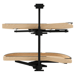 12" Two-Tier Craftsman Collection Girasolo with Soft-Close/Black Accents for Right Opening/Blind Right Corner Cabinet, Light Brown Alt 2 - Image