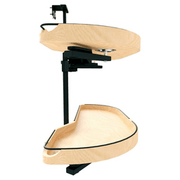 15" Two-Tier Craftsman Collection Girasolo with Soft-Close/Black Accents for Right Opening/Blind Right Corner Cabinet, Light Brown Alt 1 - Image