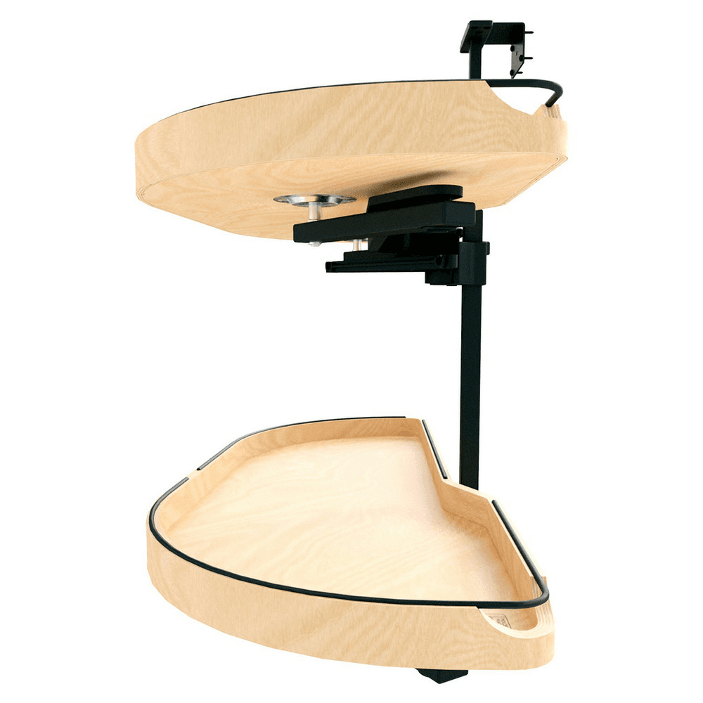 18" Two-Tier Craftsman Collection Girasolo with Soft-Close/Black Accents for Left Opening/Blind Right Corner Cabinet, Light Brown Alt 1 - Image