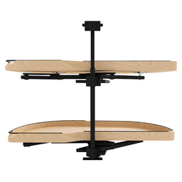 18" Two-Tier Craftsman Collection Girasolo with Soft-Close/Black Accents for Left Opening/Blind Right Corner Cabinet, Light Brown Alt 2 - Image