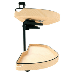 18" Two-Tier Craftsman Collection Girasolo with Soft-Close/Black Accents for Right Opening/Blind Right Corner Cabinet, Light Brown Alt 1 - Image