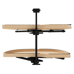 18" Two-Tier Craftsman Collection Girasolo with Soft-Close/Black Accents for Right Opening/Blind Right Corner Cabinet, Light Brown Alt 2 - Image