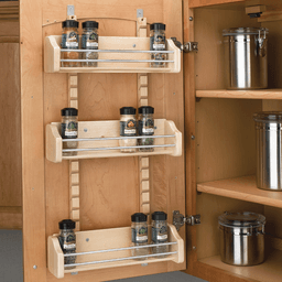 13-1/8" Door-Mount Adjustable Spice Rack Bin, Semi-Gloss (Box of 10) Alt 2 - Image