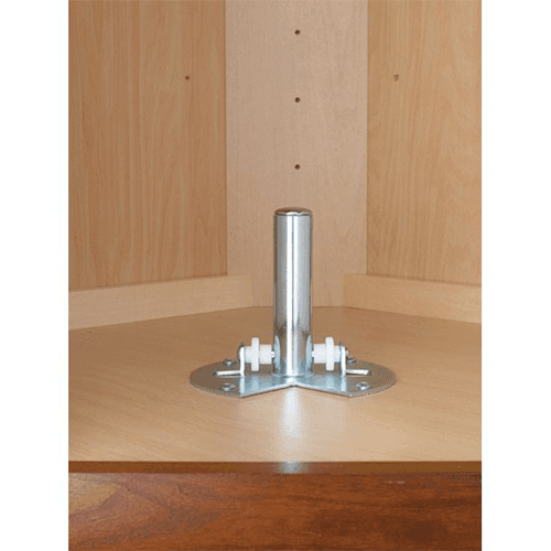 BM1 1 Tray Bottom Mount Lazy Susan Hardware Component for 4WLS Series Wood Susan, Zinc Coated - Alt Image 2