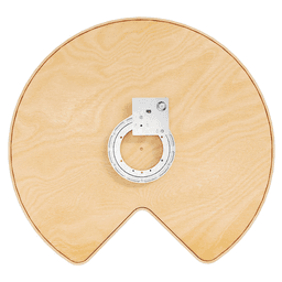 28" Craftsman Kidney Lazy Susan for Corner Base Cabinet with Swivel Bearing/Black Accent, Light Brown Alt 2 - Image
