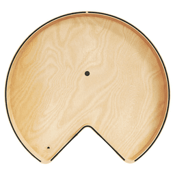 32" Craftsman Kidney Lazy Susan for Corner Base Cabinet with Swivel Bearing/Black Accent, Light Brown Alt 3 - Image