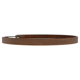 28" Kidney 1 Tray Wood Lazy Susan with Steel Swivel Bearing Alt 1 - Image