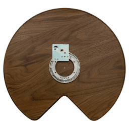 32" Kidney 1 Tray Wood Lazy Susan with Steel Swivel Bearing Alt 1 - Image