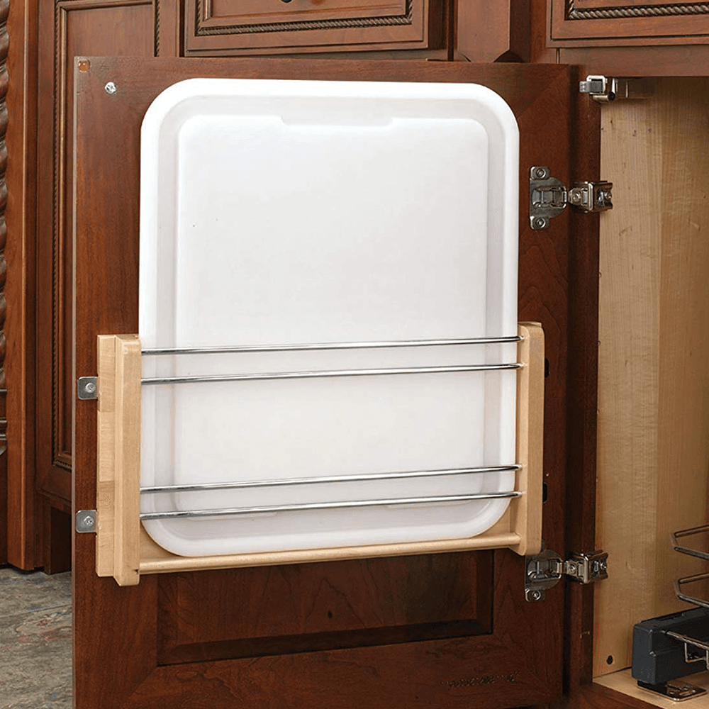 11-5/16" Door-Mount Rack with Polyethylene Cutting Board - Alt Image 1