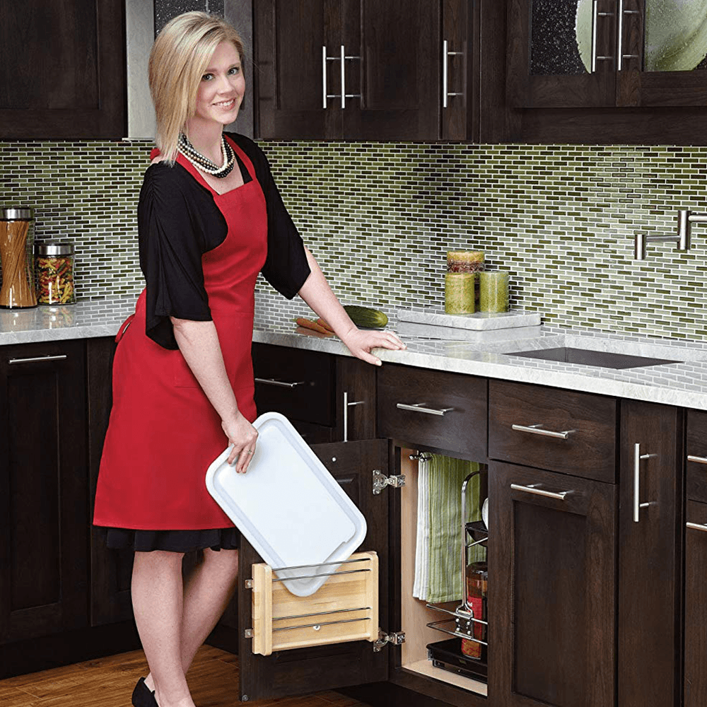 11-5/16" Door-Mount Rack with Polyethylene Cutting Board - Alt Image 2