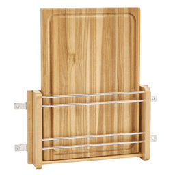 13-1/2" Door-Mount Rack with Wood Cutting Board - Main Image