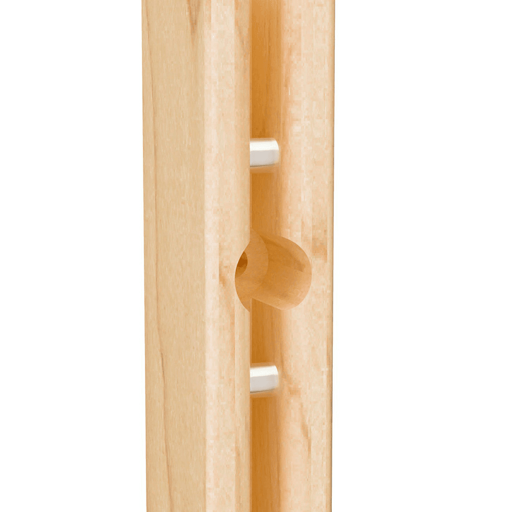 7/8" - 1-1/8" 4PIL 2-Uprights Pilaster Hardware Set, 19-5/8" Height, Light Brown Alt 2 - Image