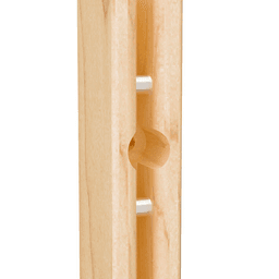 7/8" - 1-1/8" 4PIL 2-Uprights Pilaster Hardware Set, 19-5/8" Height, Light Brown Alt 2 - Image