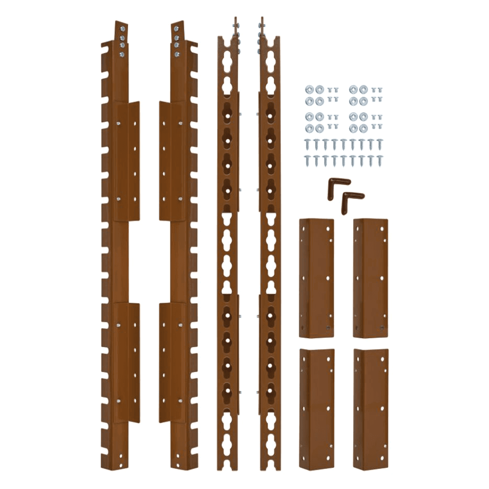 1" Pilaster Upright Kit, Steel Bulk (30 Sets) - Main Image