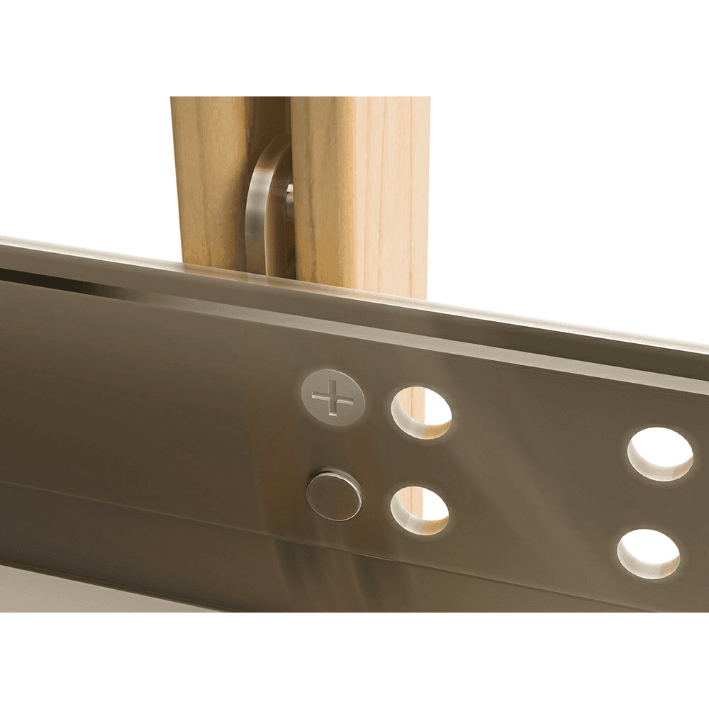 7/8" 4PIL 3-Uprights Pilaster Hardware Set, 27-3/16" Height, Light Brown Alt 4 - Image