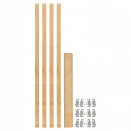 7/8" 4PIL Uprights Pilaster Hardware Set for 3 Drawers, 27-3/16" Height, Light Brown Main Image