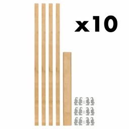 7/8" 4PIL Uprights Pilaster Hardware Set for 3 Drawers, 27-3/16" Height, Light Brown, Box of 10 Sets Main Image