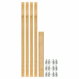 1-1/8" 4PIL Uprights Pilaster Hardware Set for 3 Drawers, 27-3/16" Height, Light Brown Main Image