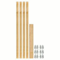 7/8" - 1-1/8" 4PIL 3-Uprights Pilaster Hardware Set, 27-3/16" Height, Light Brown (10/Box) Main - Image