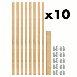 7/8" 4PIL Uprights Pilaster Hardware Set for 5 Drawers, 54-13/32" Height, Light Brown, Box of 10 Sets Main Image