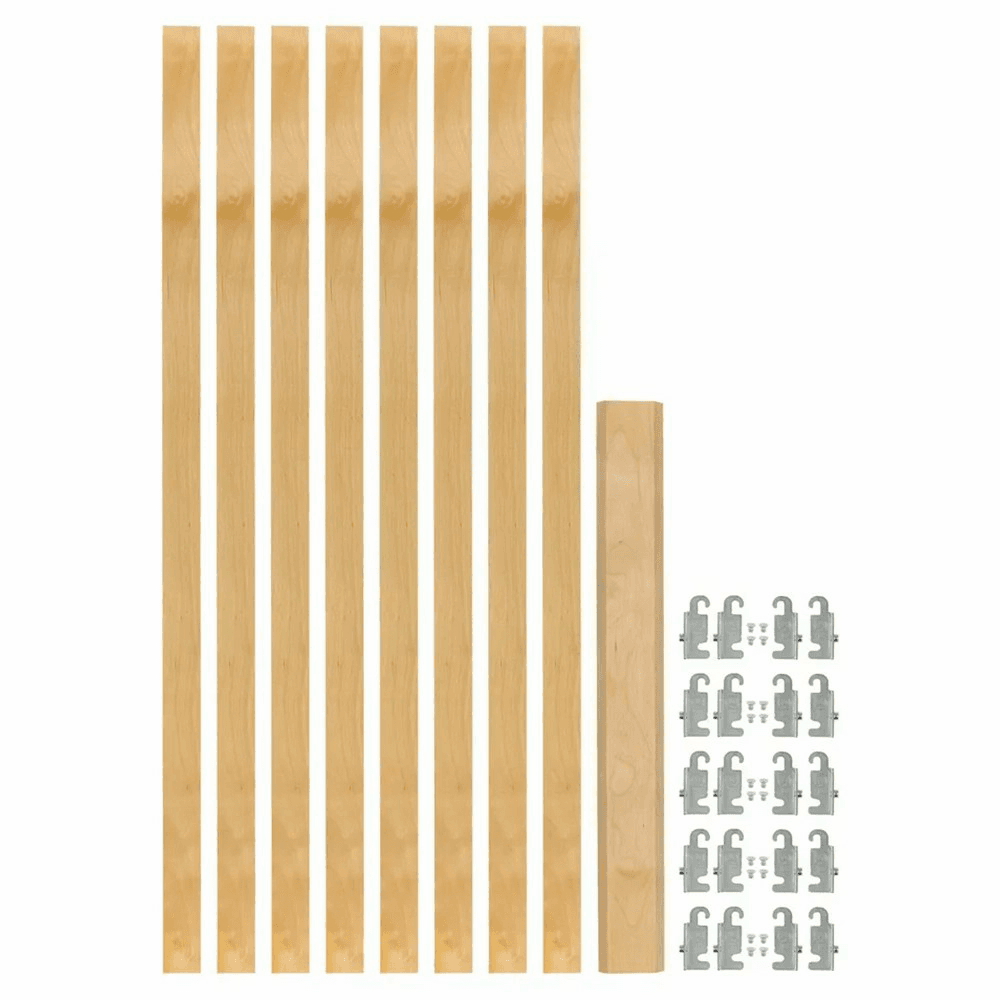 7/8" - 1-1/8" 4PIL 5-Uprights Pilaster Hardware Set, 54-13/32" Height, Light Brown (10/Box) Main - Image