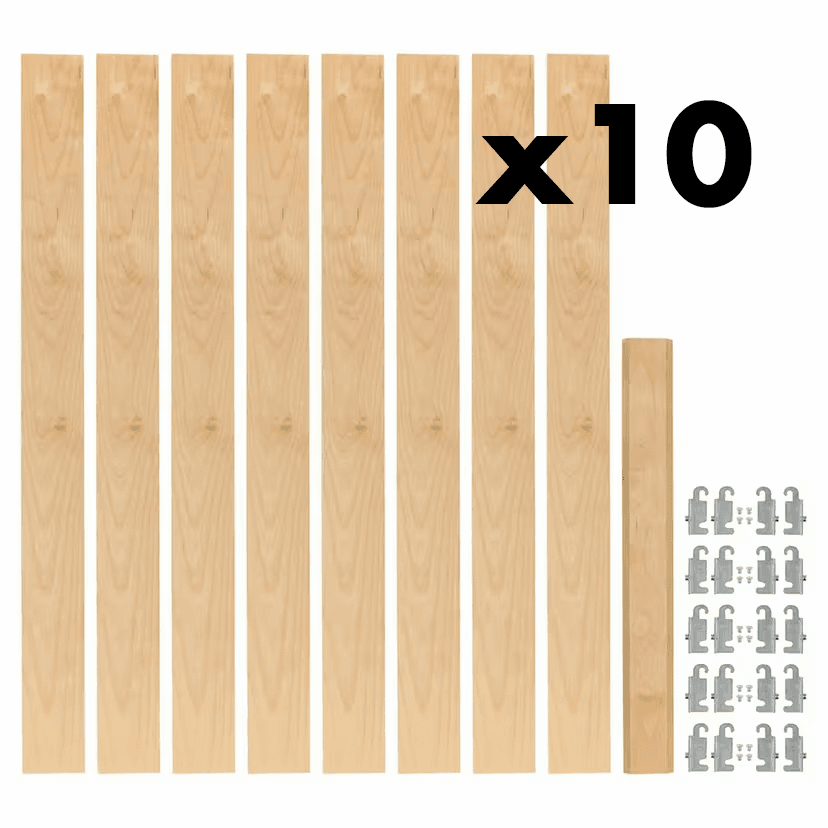 2-3/8" 4PIL Uprights Pilaster Hardware Set for 5 Drawers, 54-13/32" Height, Light Brown, Box of 10 Sets Main Image
