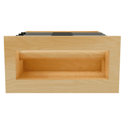 15" Paper Towel/Foil Wrap Tiered Drawer System with BLUM Soft-Close Slides for 18" Base Cabinets, Light Brown Alt 2 - Image