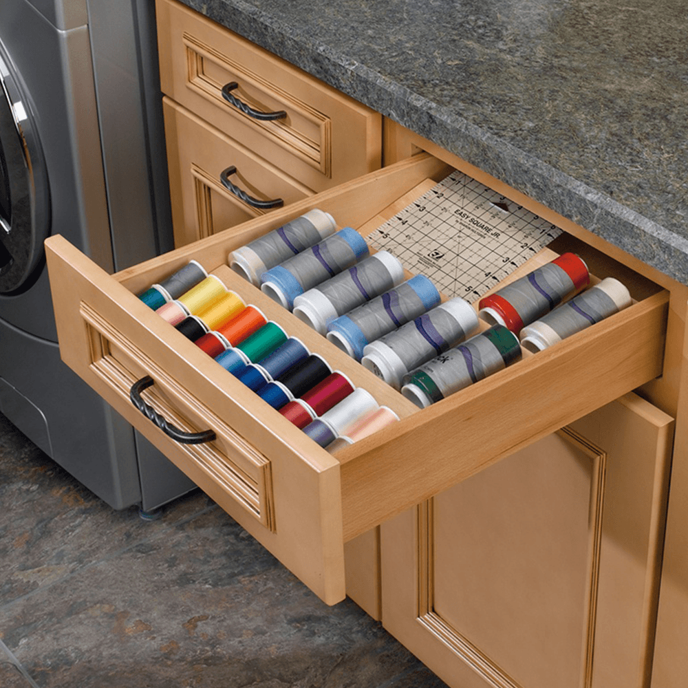 16" 3-Tier Wood Spice Drawer Insert, Maple - Alt Image 3