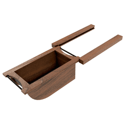 Product Basket Pullout, Walnut with Matte Black Accents - Extended