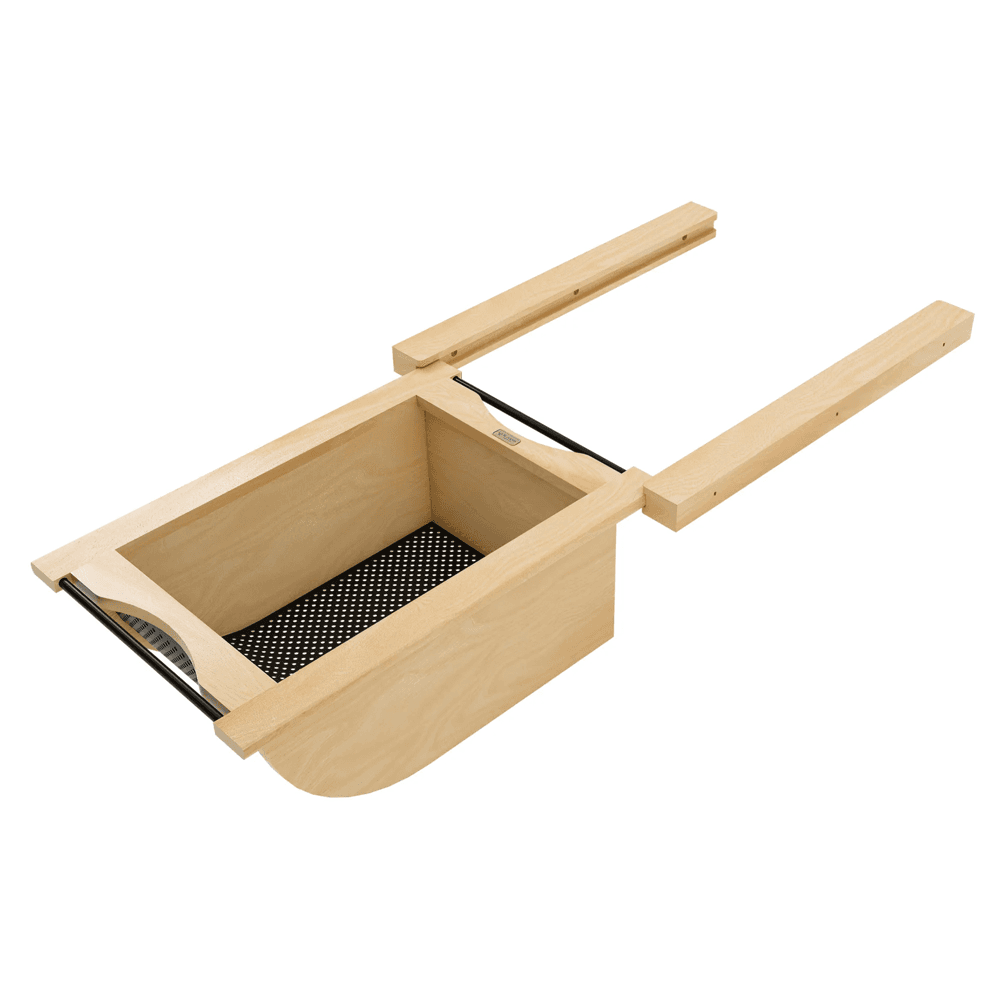 Product Basket Pullout, Maple with Matte Black Accents - Extended