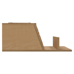 13-5/32" Vanity Drawer Insert with Stainless Steel Bin for 18" Vanity Base Cabinet Drawers, Brown Alt 1 - Image