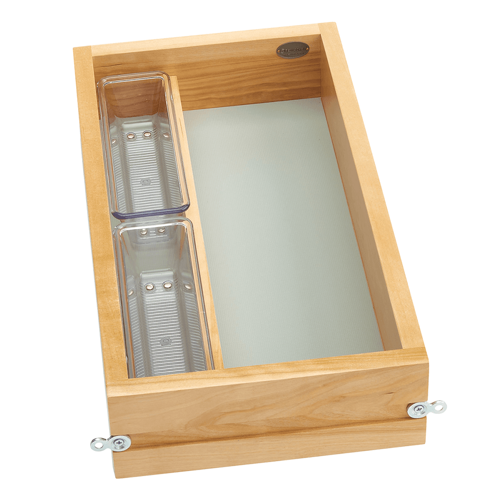 10-1/2" Vanity Single Drawer with BLUMOTION Soft-Closing for Frameless Cabinets, Maple - Main Image