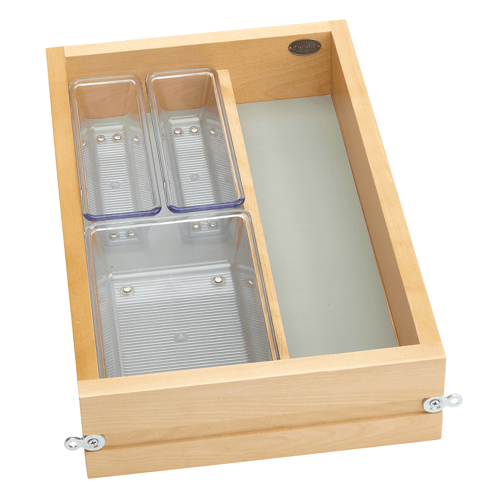 13-1/2" Vanity Single Drawer with BLUMOTION Soft-Closing for Frameless Cabinets, Maple - Main Image
