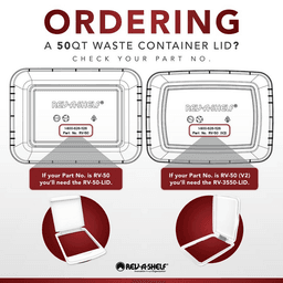 4VLWCSC Series Double 50 QT Bin Bottom Mount Waste Containers for 18" Cabinet, White Alt 9 - Image