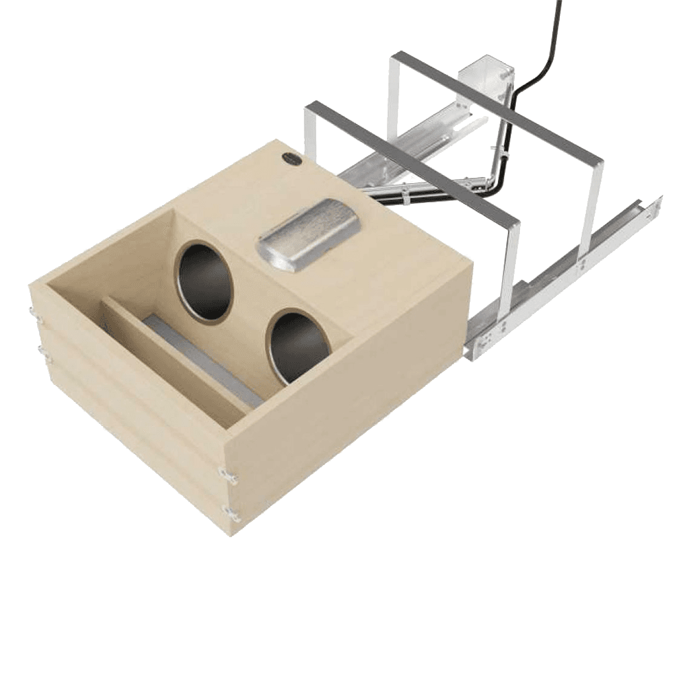 16-1/2" Vanity Outlet Drawer with BLUMOTION Soft-Close for 18" Cabinet opening, Glossy - Main Image