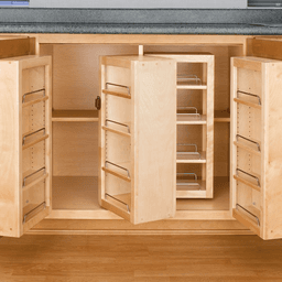 12" 4-Shelf Swing-Out Single Pantry Door Unit with Hardware, Wood - Alt Image 1