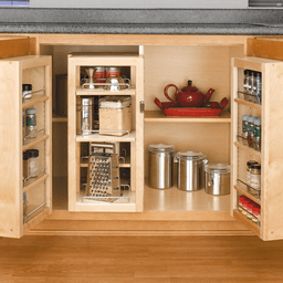 12" 4-Shelf Swing-Out Single Pantry Door Unit with Hardware, Wood - Alt Image 2